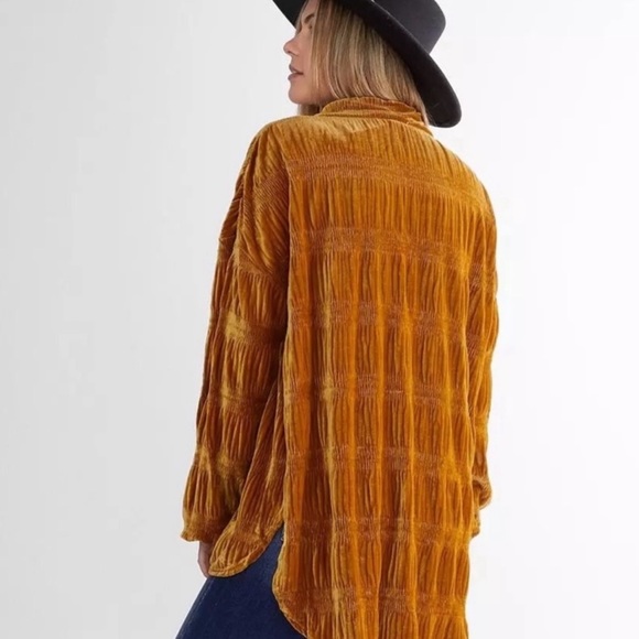 Free People “M” My Best Velvet Blouse NWT - Picture 6 of 12